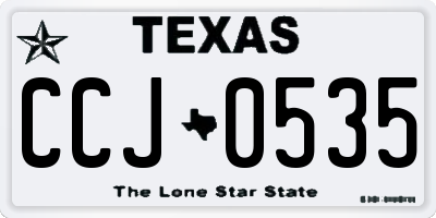 TX license plate CCJ0535