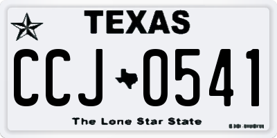 TX license plate CCJ0541