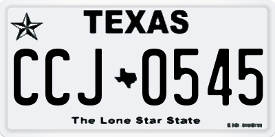 TX license plate CCJ0545