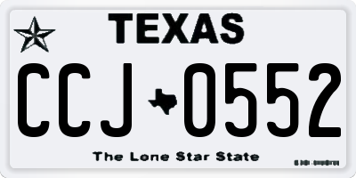 TX license plate CCJ0552