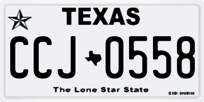 TX license plate CCJ0558