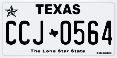 TX license plate CCJ0564