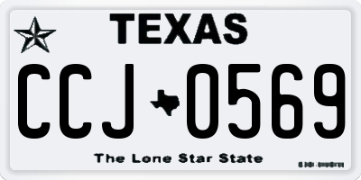 TX license plate CCJ0569