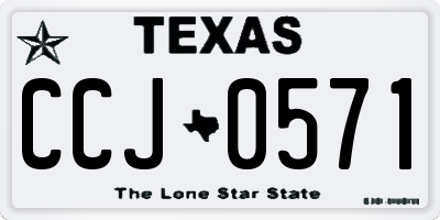 TX license plate CCJ0571