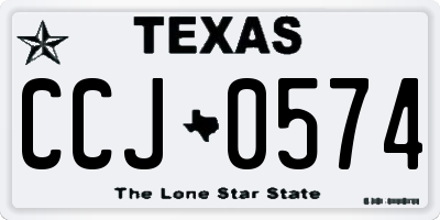 TX license plate CCJ0574
