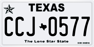 TX license plate CCJ0577