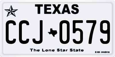 TX license plate CCJ0579