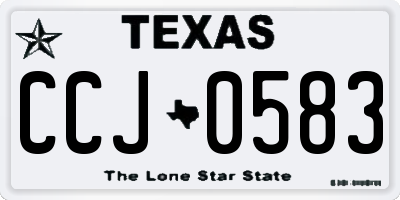 TX license plate CCJ0583
