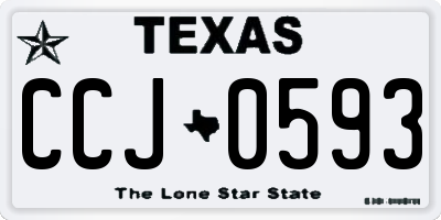 TX license plate CCJ0593