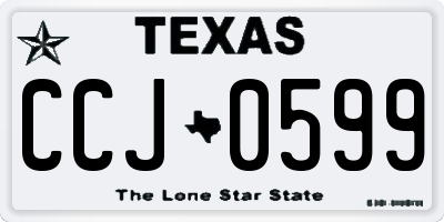 TX license plate CCJ0599