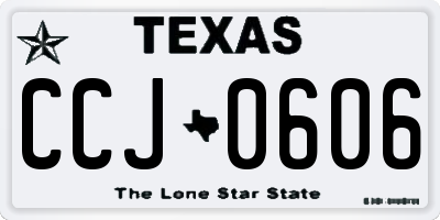 TX license plate CCJ0606