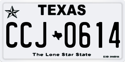 TX license plate CCJ0614