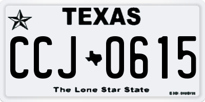 TX license plate CCJ0615