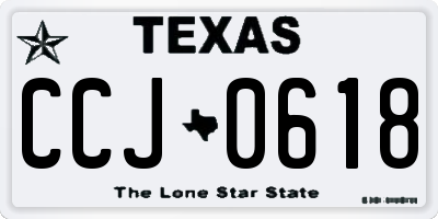 TX license plate CCJ0618