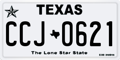 TX license plate CCJ0621