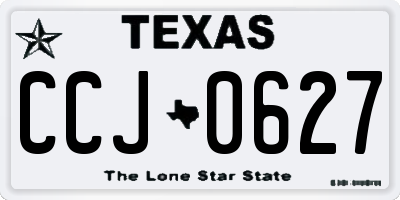 TX license plate CCJ0627
