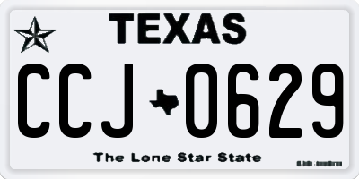 TX license plate CCJ0629