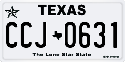 TX license plate CCJ0631