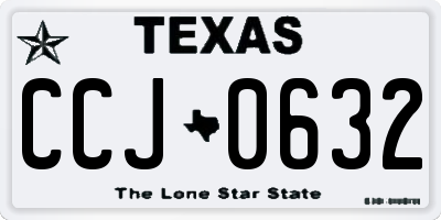TX license plate CCJ0632
