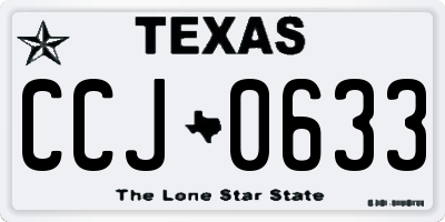 TX license plate CCJ0633