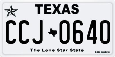 TX license plate CCJ0640