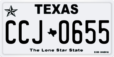TX license plate CCJ0655