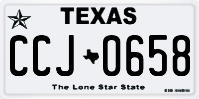 TX license plate CCJ0658