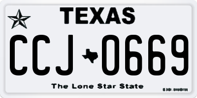 TX license plate CCJ0669
