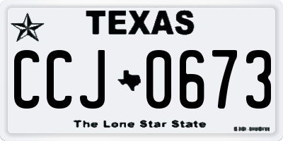 TX license plate CCJ0673