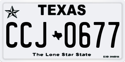 TX license plate CCJ0677