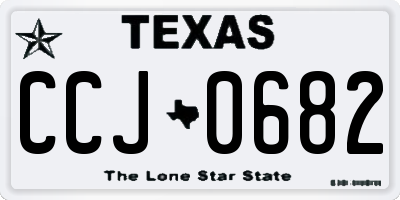 TX license plate CCJ0682