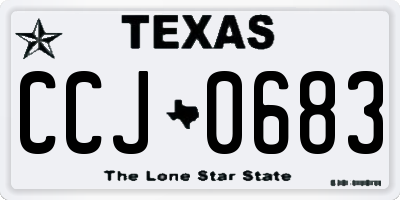 TX license plate CCJ0683