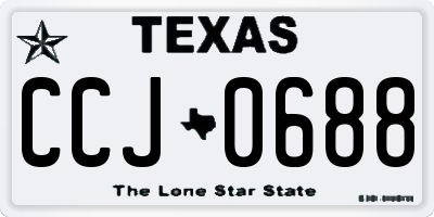 TX license plate CCJ0688