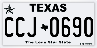 TX license plate CCJ0690