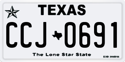 TX license plate CCJ0691
