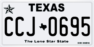 TX license plate CCJ0695