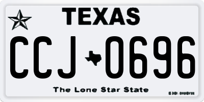 TX license plate CCJ0696