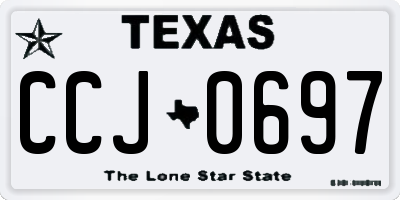 TX license plate CCJ0697