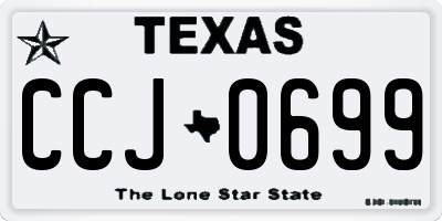 TX license plate CCJ0699
