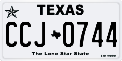 TX license plate CCJ0744