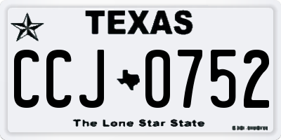 TX license plate CCJ0752