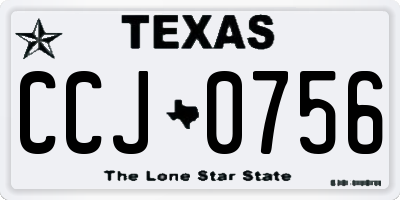 TX license plate CCJ0756