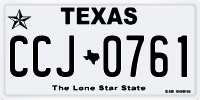 TX license plate CCJ0761