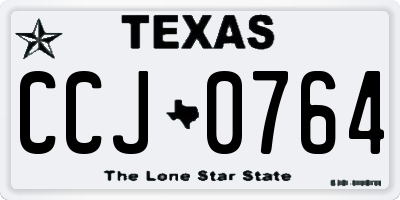 TX license plate CCJ0764