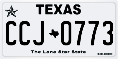 TX license plate CCJ0773