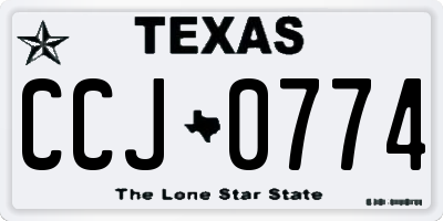 TX license plate CCJ0774