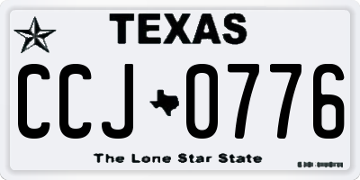 TX license plate CCJ0776