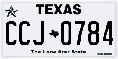 TX license plate CCJ0784