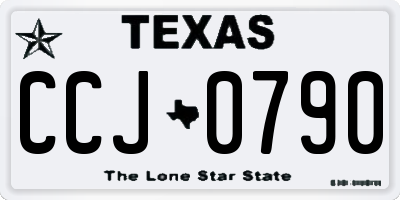 TX license plate CCJ0790