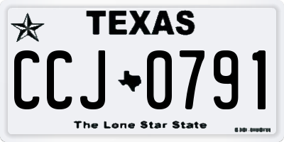 TX license plate CCJ0791